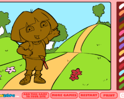 Coloring Dora The Explorer